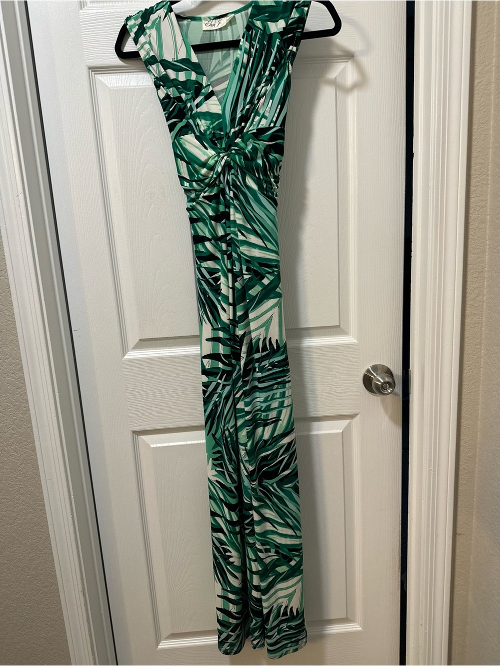 Eliza J Tropical Palm Print Twist Front Maxi Dress Size 4 | Resort Wedding Guest - Picture 5 of 6